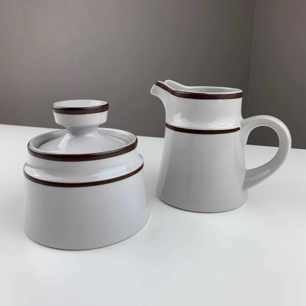 Noritake Stoneware Tundra Milk Jug Creamer Sugar Bowl Dish